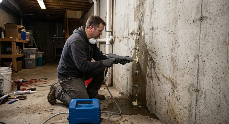 Basement Crack Repair in Fuquay Varina, NC