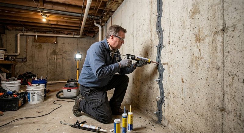 Basement Crack Repair in Fuquay Varina, NC
