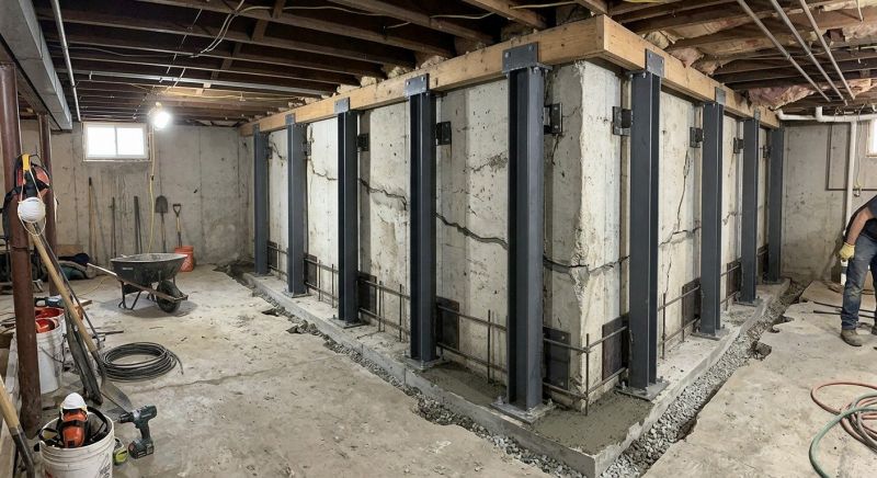 Basement Stabilization in Fuquay Varina, NC