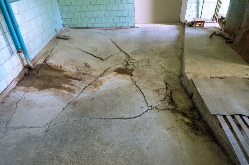 Cracked Basement Floor Repair in Fuquay Varina, NC