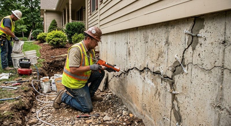 Cracked Foundation Repair in Fuquay Varina, NC