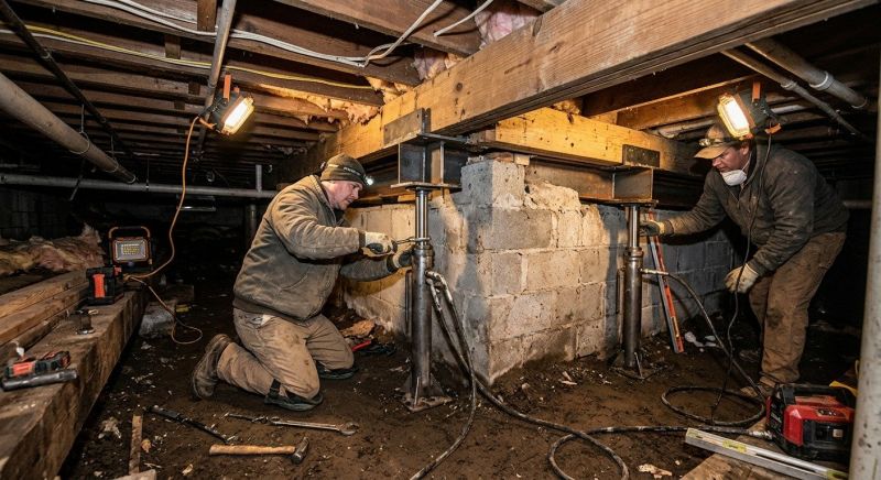 Crawl Space Leveling in Fuquay Varina, NC