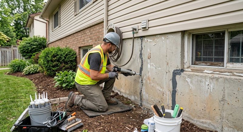 Foundation Crack Sealing in Fuquay Varina, NC