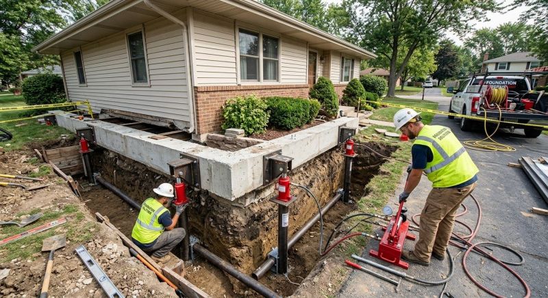 Foundation Jacking in Holly Springs, NC