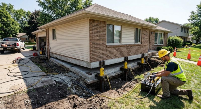 Foundation Lifting in Moncure, NC
