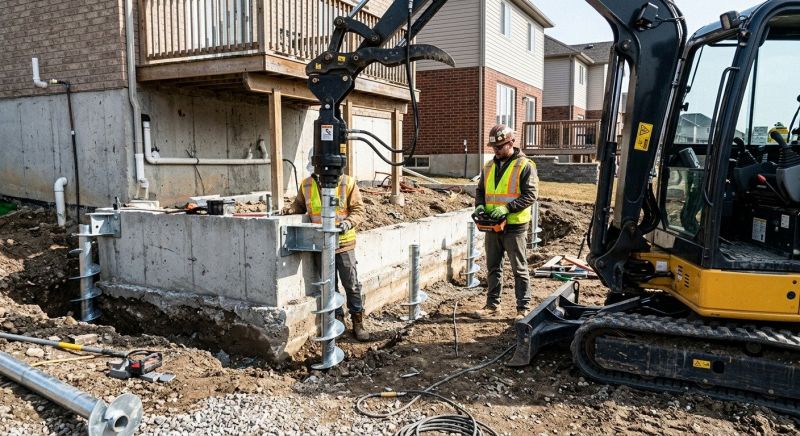 Helical Piers Installation in Fuquay Varina, NC