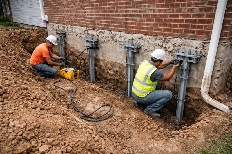 Helical Piers Installation in Fuquay Varina, NC