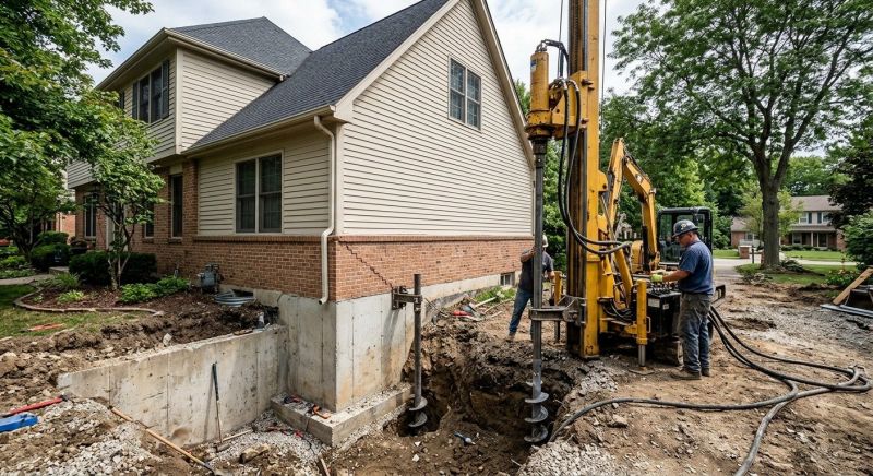 Helical Piers Installation in Fuquay Varina, NC