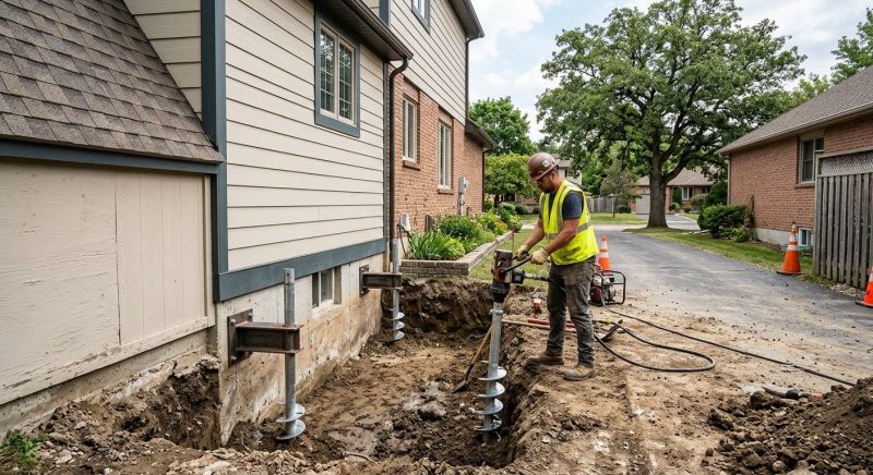 Helical Pile Installation in Fuquay Varina, NC