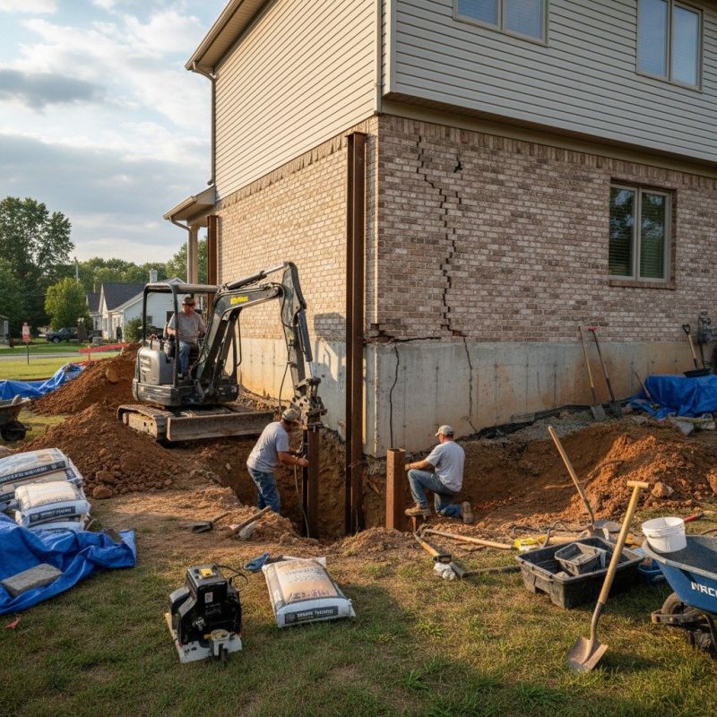 Home Foundation Repair in Holly Springs, NC