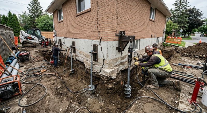 Sinking Foundation Repair in Apex, NC