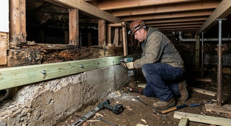 Sinking Foundation Repair in Garner, NC