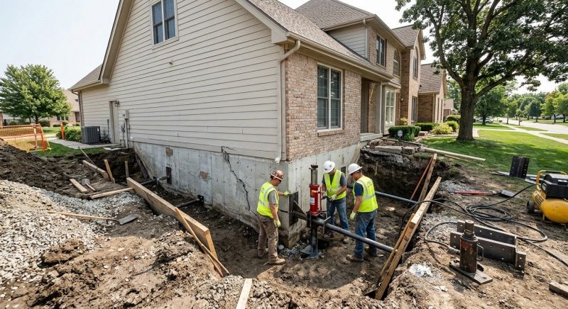 Sinking Foundation Repair in Johnston County, NC