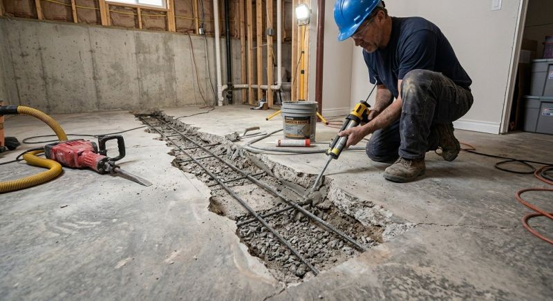 Slab Foundation Repair in Fuquay Varina, NC