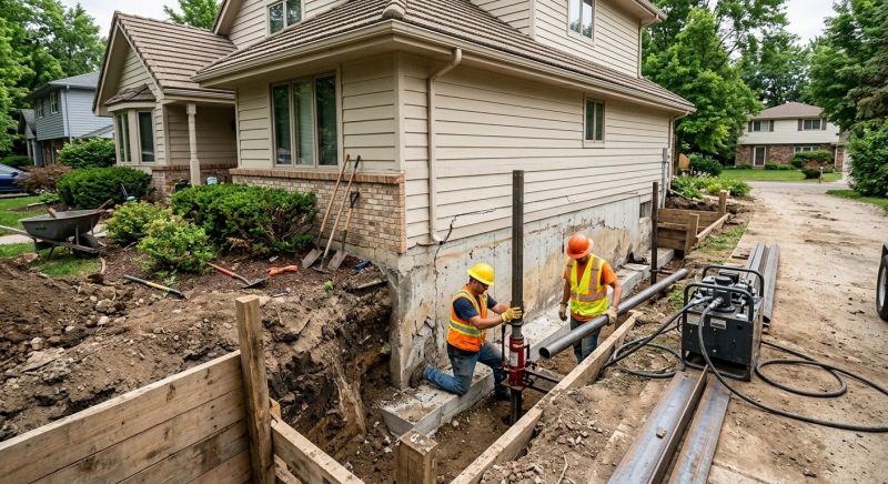 Slab Foundation Repair in Fuquay Varina, NC